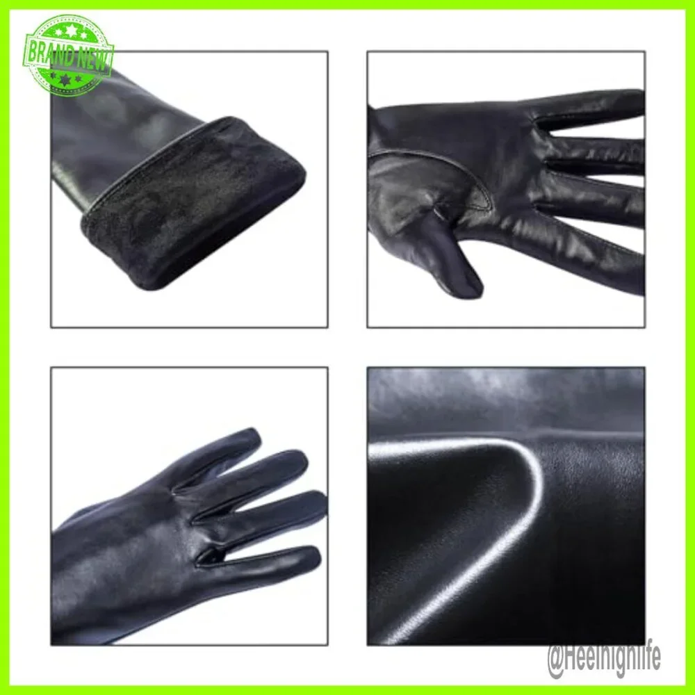 Long Leather Gloves Touchscreen Opera Evening Dress Driving Winter